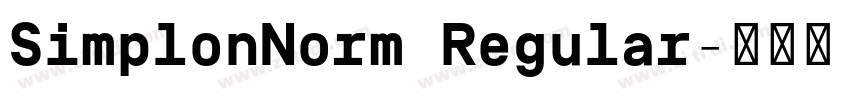 SimplonNorm Regular字体转换
